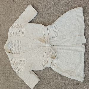 Ann Taylor LOFT Crochet Sweater, Cream, Sz: XS, EUC